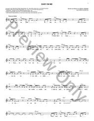 Easy on Me piano sheet music cover